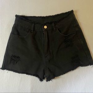 Shein - Women’s Shorts, Distressed, Large. Black